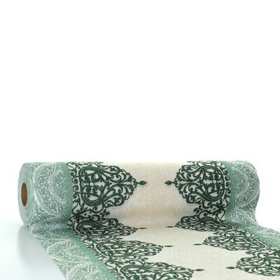 Table runner Madrid in olive from Linclass® Airlaid 40 cm x 24 m, 1 piece