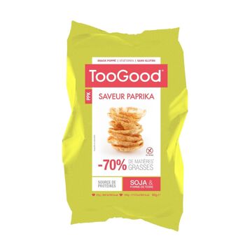 TOOGOOD - Sachet de 85 gr de Snacks poppés au Soja et à la Pomme de terre - Saveur Paprika - Pour un Apéro léger et Savoureux 1