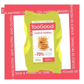 TOOGOOD - Sachet de 85 gr de Snacks poppés au Soja et à la Pomme de terre - Saveur Paprika - Pour un Apéro léger et Savoureux 4