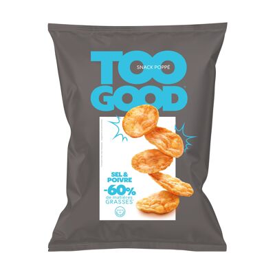 TOOGOOD - Bolsa de 85 gr de Snacks Inflados de Soja y Patata - Sabor Sal y Pimienta - Para un Aperitivo Ligero y Sabroso