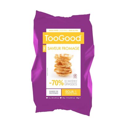 TOOGOOD - Sachet de 85 gr de Snacks poppés au Soja et à la Pomme de terre - Saveur Fromage - Pour un Apéro léger et Savoureux