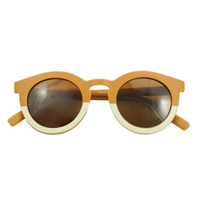 Klassische Sonnenbrille | Kind – Gewürz + Buff | Recycelter Kunststoff | Polarisiert