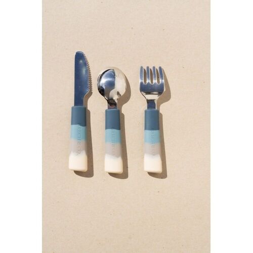 3 Piece Cutlery Set | Color Splash Collection - Desert Teal Ombre