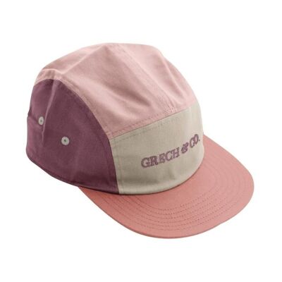 Chapeau à 5 panneaux | Anti UV GOTS - Blush Bloom, Mauve Rose