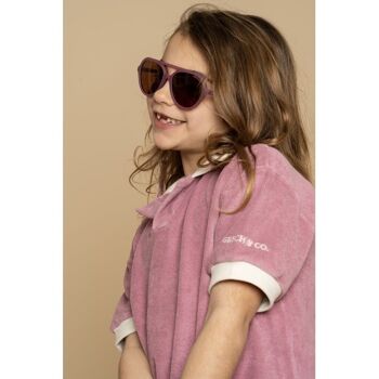 Aviateur | Lunettes de soleil polarisées | Enfant - Rose Mauve 2