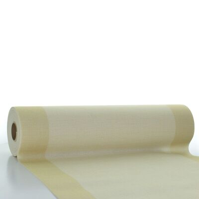 Camino de mesa Milan en beige de Linclass® Airlaid 40 cm x 24 m, 1 pieza