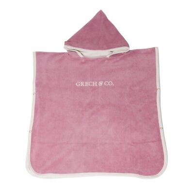 Poncho da bagno | GOTS - Rosa Malva