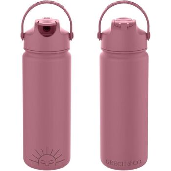 Mordre + Siroter | Bouteille d'eau isotherme - 18 oz | Rose mauve