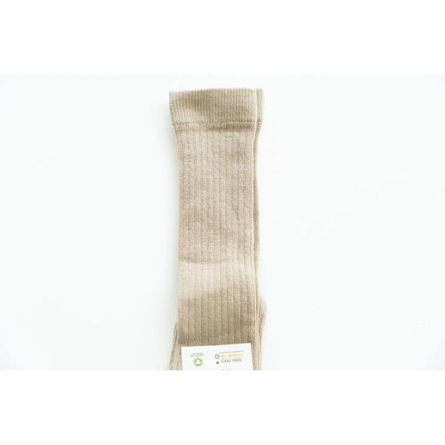 Children's Knee High Socks - Buff | Organic Cotton