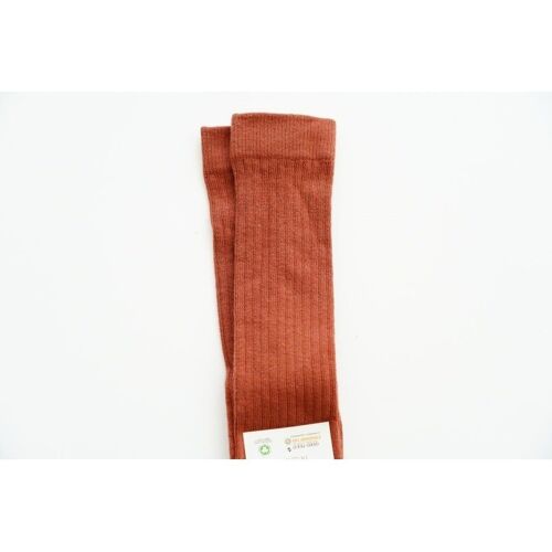 Children's Knee High Socks - Rust | Organic Cotton
