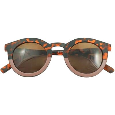 Klassische Sonnenbrille | Erwachsener – Schildkröte + Wurzelholz | Recycelter Kunststoff | Polarisiert