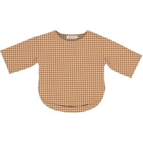 Cropped Sleeve Oversized Shirt - Sienna Gingham