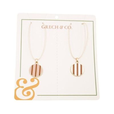 Enamel Necklace 2 pieces - Stripes