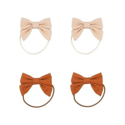Fable Bow | Ponies - Oat + Sienna | Set of 4