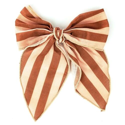 Fable Bow-Large Size - Stripes Sunset + Tierra