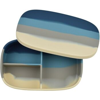 Grande boîte à lunch en silicone | Collection Color Splash - Désert Teal Ombre 2