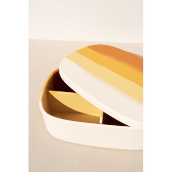 Grande boîte à lunch en silicone | Collection Color Splash - Sienna Ombre 1