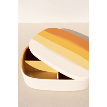 Grande boîte à lunch en silicone | Collection Color Splash - Sienna Ombre 3