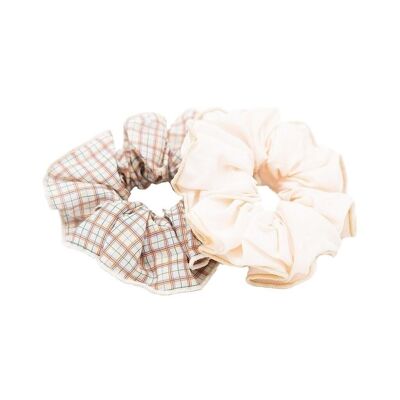 Scrunchie per capelli Set di 2 - Motivo scozzese