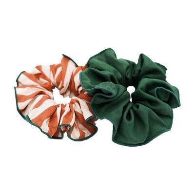 Scrunchie per capelli Set di 2 - Strisce Atlas + Tierra