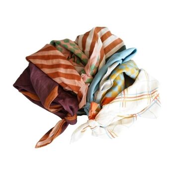 Foulard - Rayures | Coucher de soleil + Terre 2