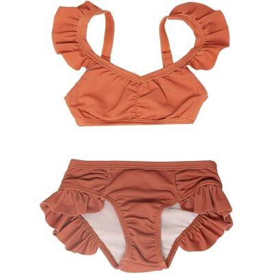 Bikini mit hoher Taille | UPF 50+ Badeanzug recycelt – Melone, Sienna