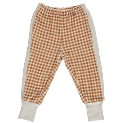 Joggers | GOTS Terry - Sienna Gingham