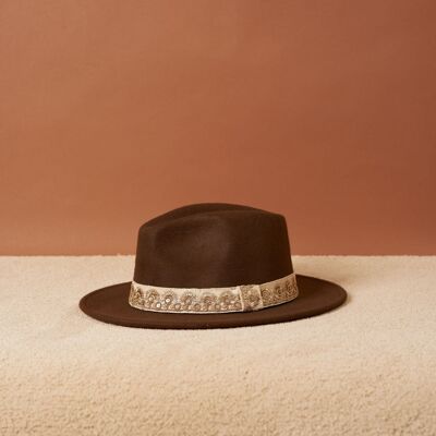 CHAPEAU Fedora jim - chocolat