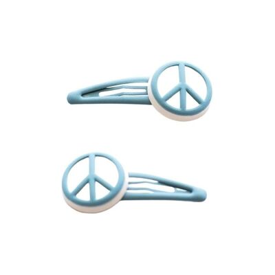 Minimalist Snap Clips Set of 2 - Peace Sign