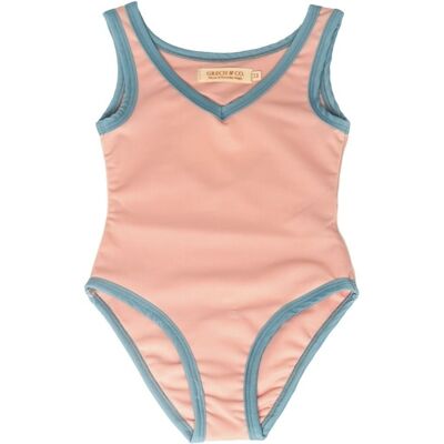 Open Heart One Piece | UPF 50+ Swimsuit Recycled - Blush Bloom