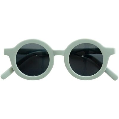 Originale runde, nachhaltige Sonnenbrille – Hellblau