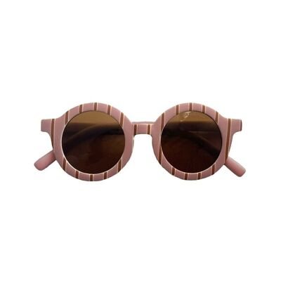 Original rund | Biegbare und polarisierte Sonnenbrille – Vintage-Streifen