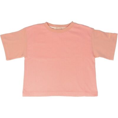 Übergroßes T-Shirt | GOTS – Blush Bloom, Coral Rouge