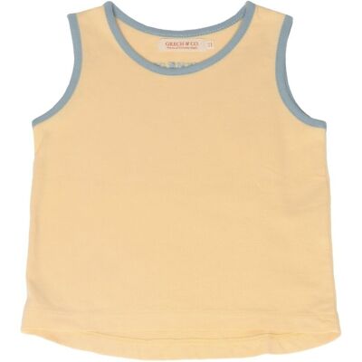 Oversized Tank Top | GOTS - Mellow Yellow + Sky Blue