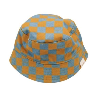 Sombrero de Pescador Reversible - Cuadros Laguna + Trigo