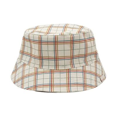 Sombrero de pescador reversible - Patrón de cuadros
