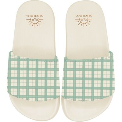 Slide Sandal | Patterns - Fern Plaid