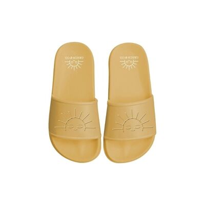 Slide-Sandale | Solide Sonne – Buchweizen