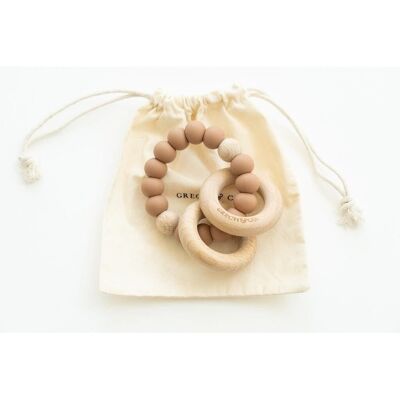 Sedona Teething Ring + Rattle - Stone