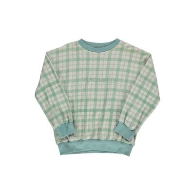 Signature-Pullover | GOTS Terry – Farn-Plaid