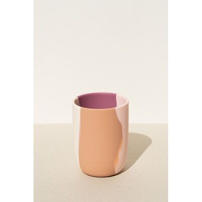 Juego de 2 vasos de silicona | Colección Color Splash - Malva Rosa Ombre