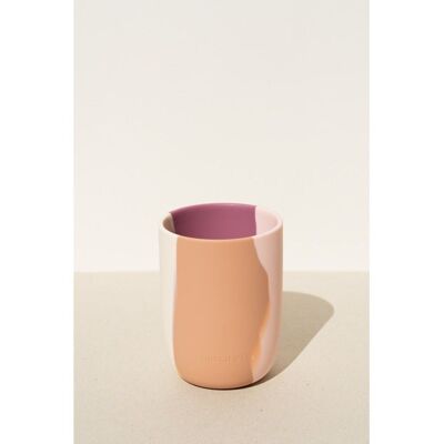 Silikonbecher 2er-Set | Color Splash-Kollektion – Mauve Rose Ombre