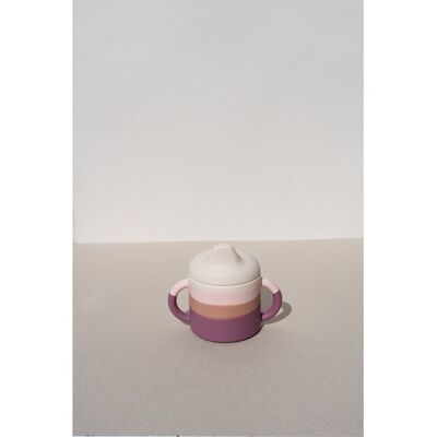 Silicone Sippy Cup | Color Splash Collection - Mauve Rose Ombre