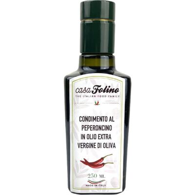 Condimento a base di Olio Extra Vergine di Oliva aromatizzato al Peperoncino 0,25 lt