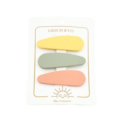 Snap Clips - Mellow Yellow + Fog + Coral Rouge | Set of 3