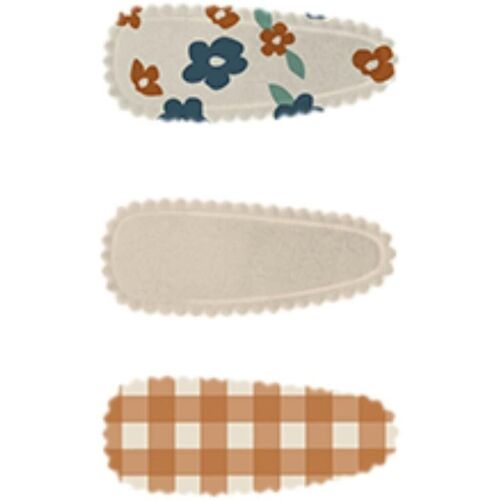 Snap Clips Combi set of 3 - Sienna Gingham + Meadow