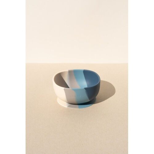 Suction Silicone Bowl | Color Splash Collection - Desert Teal Ombre