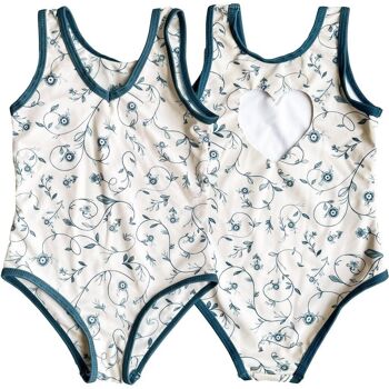 Maillot de bain une pièce SweetHeart| UPF 50+ Recyclé - Scandi Floral 3