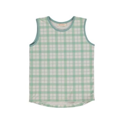 Tank top | GOTS Jersey - Fern Plaid