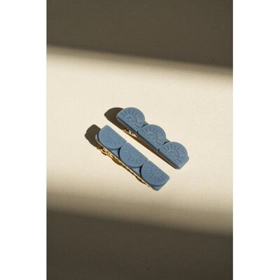 Tri Sun Bar | Hair Clips Set of 2 - Sky Blue